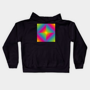 Rainbow Color Tile Pattern Seamless Kids Hoodie